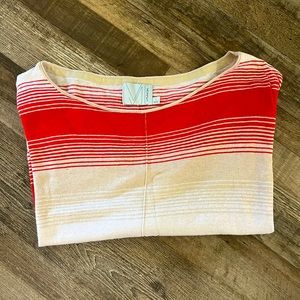 Michael Stars striped comfy cotton & linen crop t-shirt